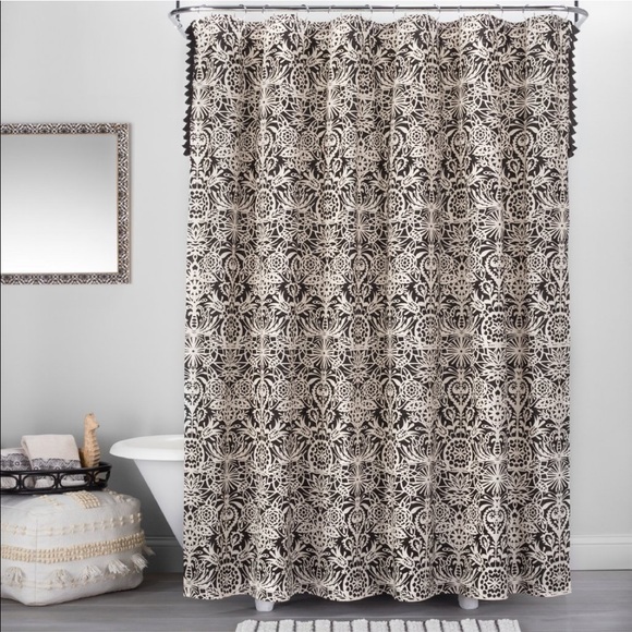 Opalhouse Bath Floral Print Tassel Trim Shower Curtain Poshmark